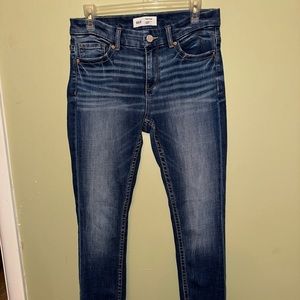 BKE Buckle Payton Skinny Jeans Women 27x27 Universal Fit Mid Rise Raw Hem Denim